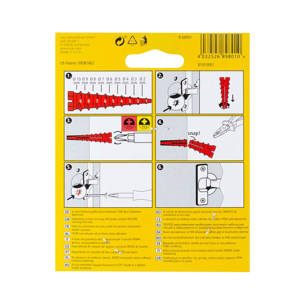Puukorjaustappi Suki Screw It Again 2-10mm 4kpl