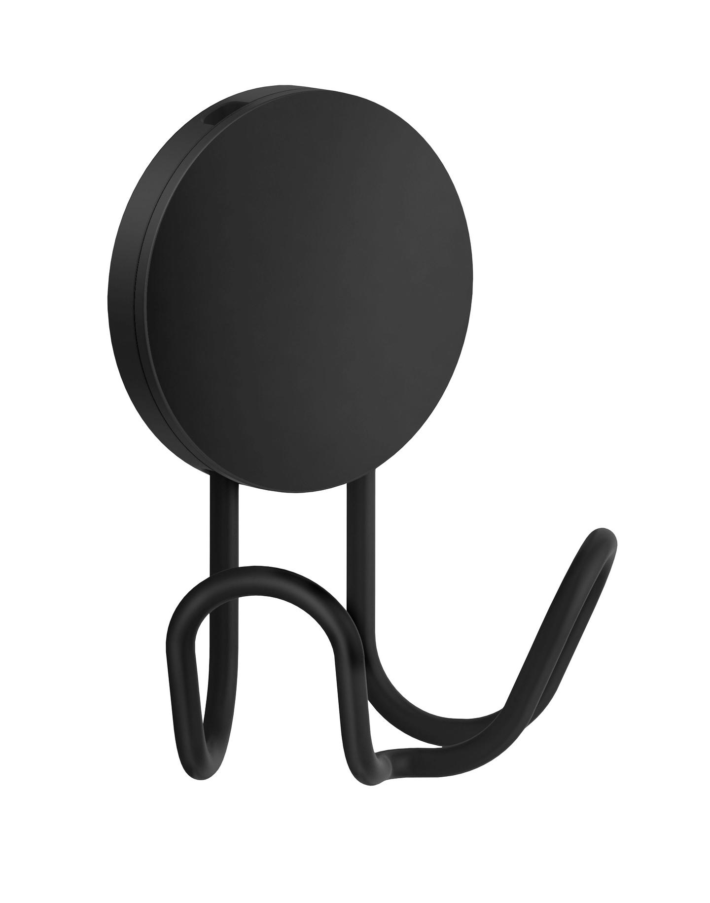 Kaksoiskoukku Beslagsboden BB356 tarrakiinnitys musta ruostumaton