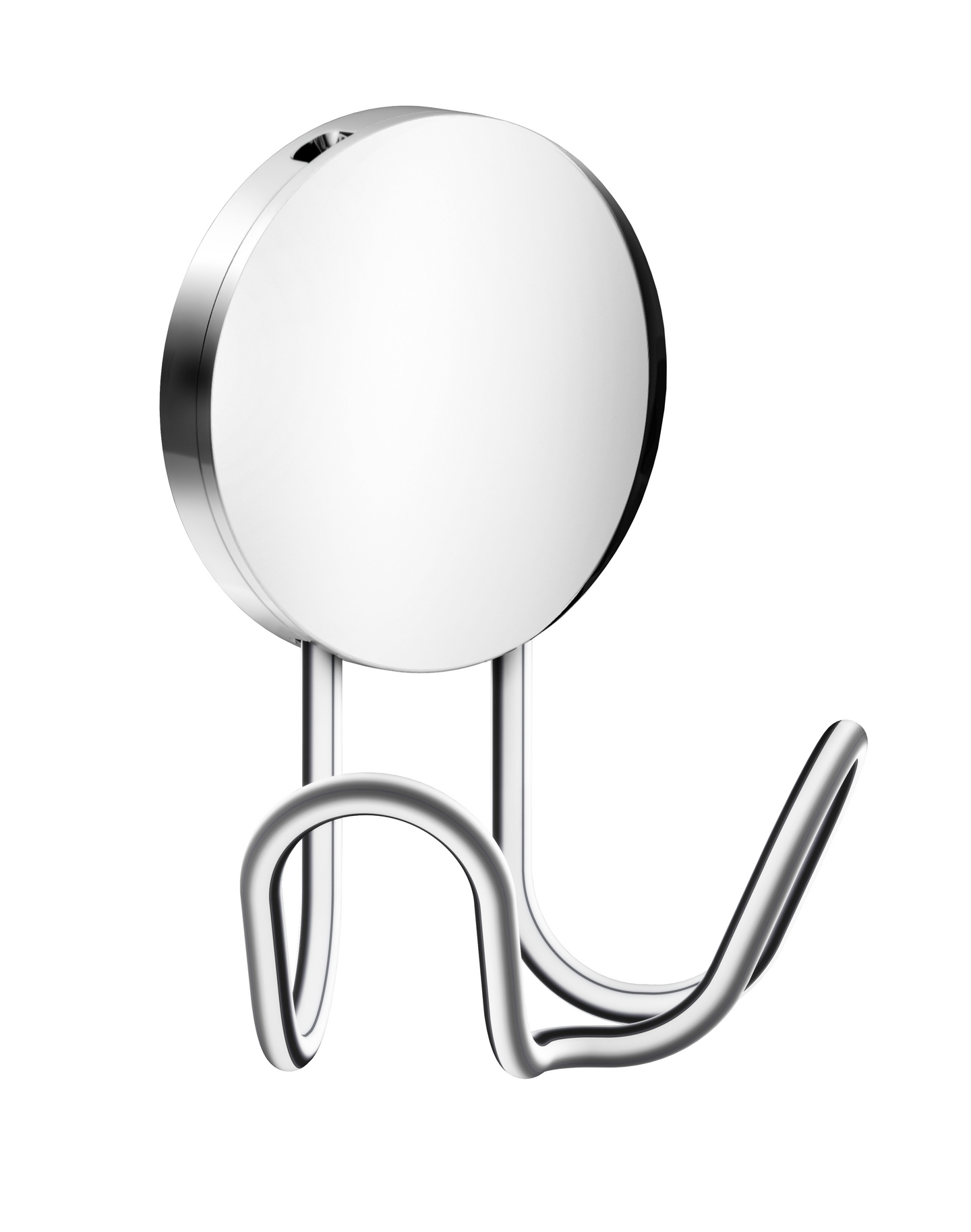 Kaksoiskoukku Beslagsboden BK356 tarrakiinnitys kiiltävä ruostumaton teräs