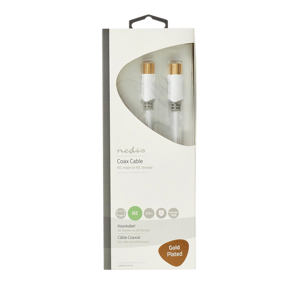 Antennikaapeli Nedis 3m coax uros-naaras