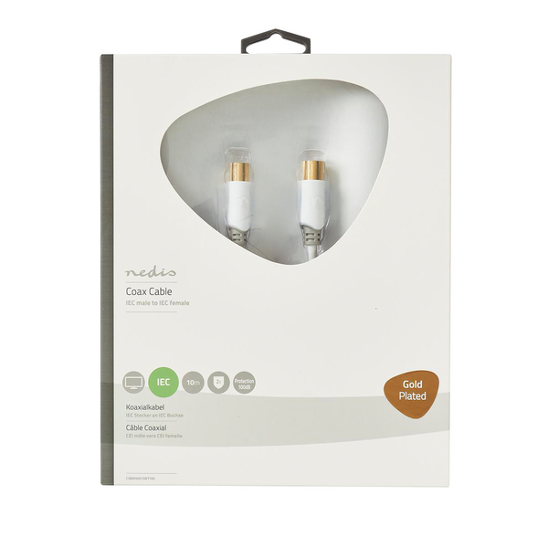 Antennikaapeli Nedis 10m coax uros-naaras