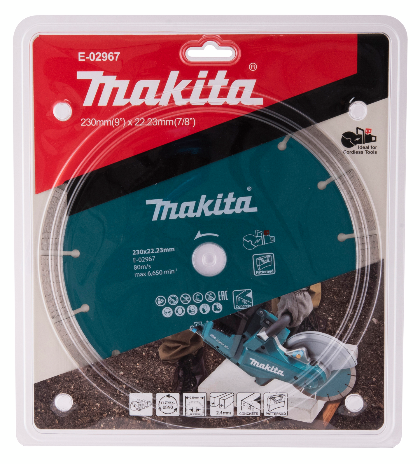 Timanttikatkaisulaikka Makita 230x22,23mm akkukäyttöiset laikkaleikkurit
