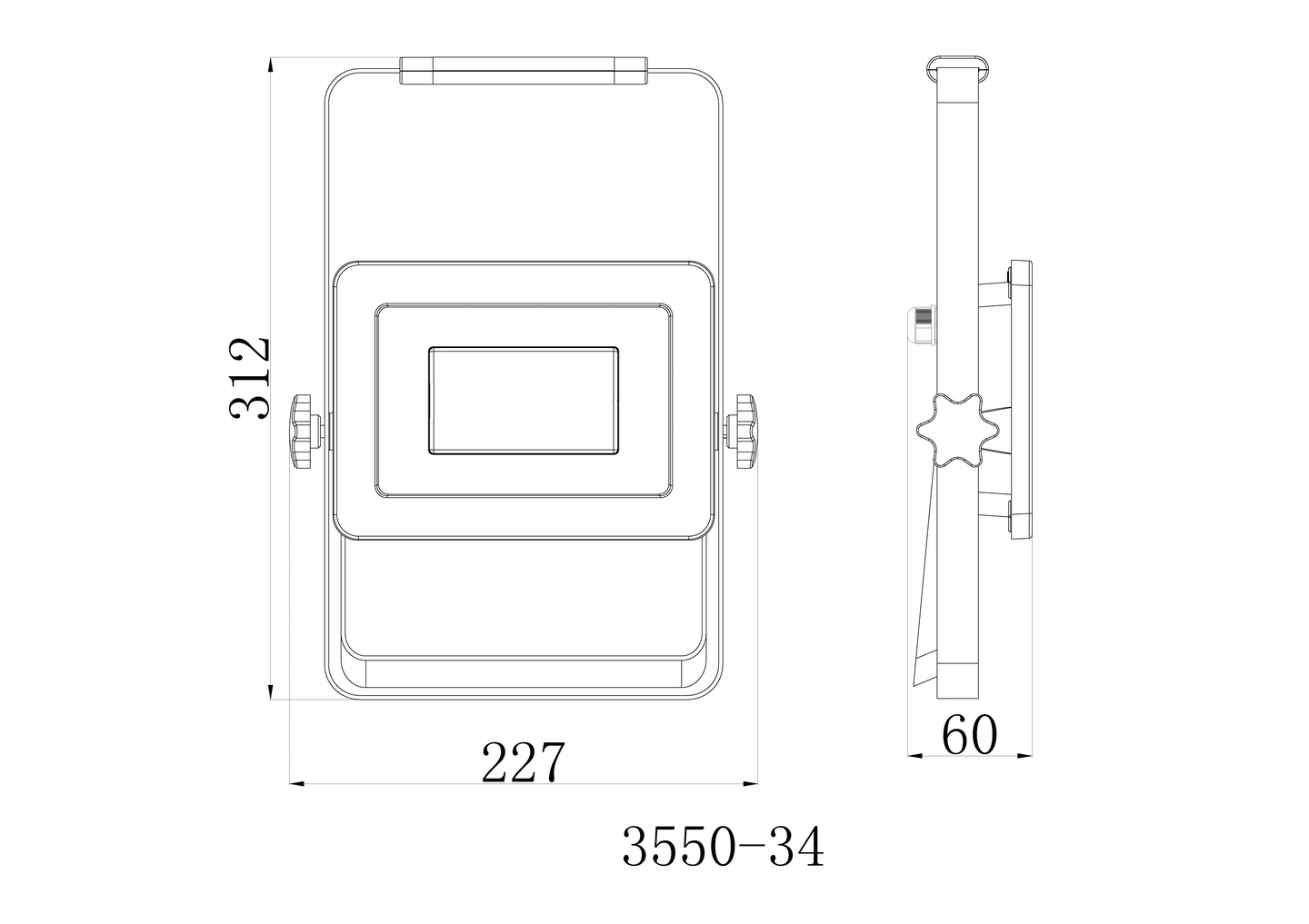 Työmaavalaisin OPAL E-Fect II 50W 4250lm 4000K jalusta IP44