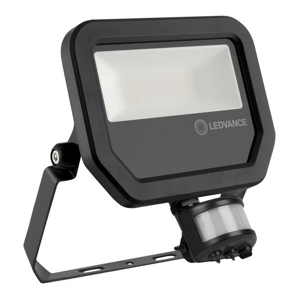 Valonheitin LEDVANCE Floodlight Fl PFM 20W 4000k symmetrinen Sensor musta