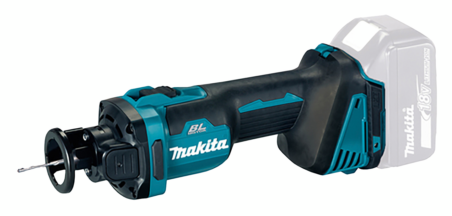 Akkupyöröjyrsin Makita DCO181Z 18V runkoversio kipsilevylle