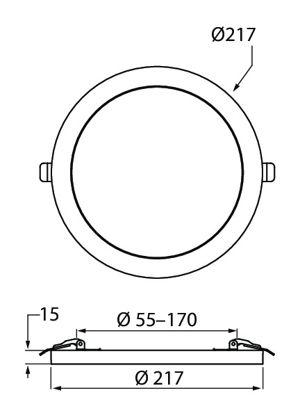 Paneelivalaisin Airam Flex 12W 1000lm 4000K himmennettävä