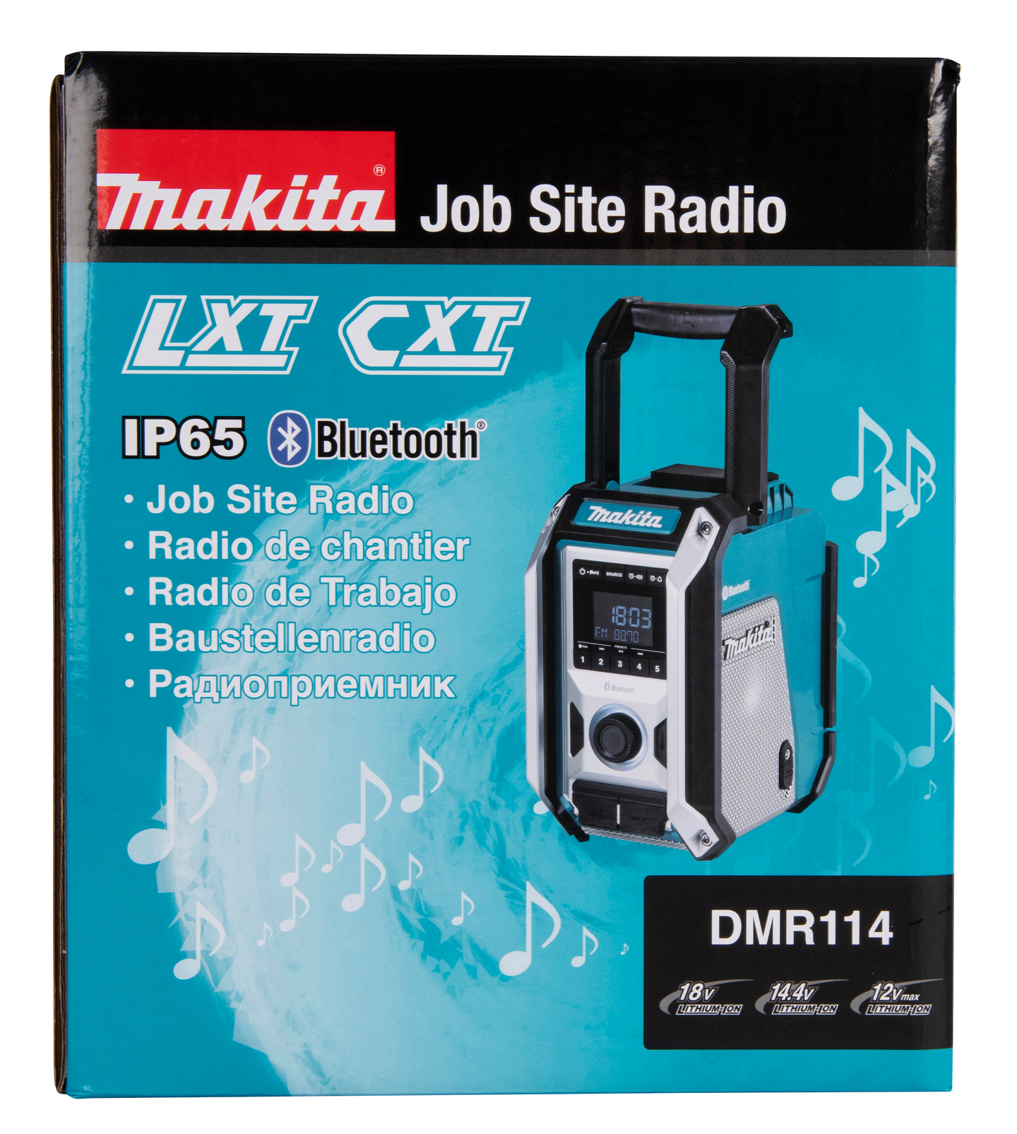 Radio Makita DMR114 Bluetooth verkkovirta tai Makita-akku