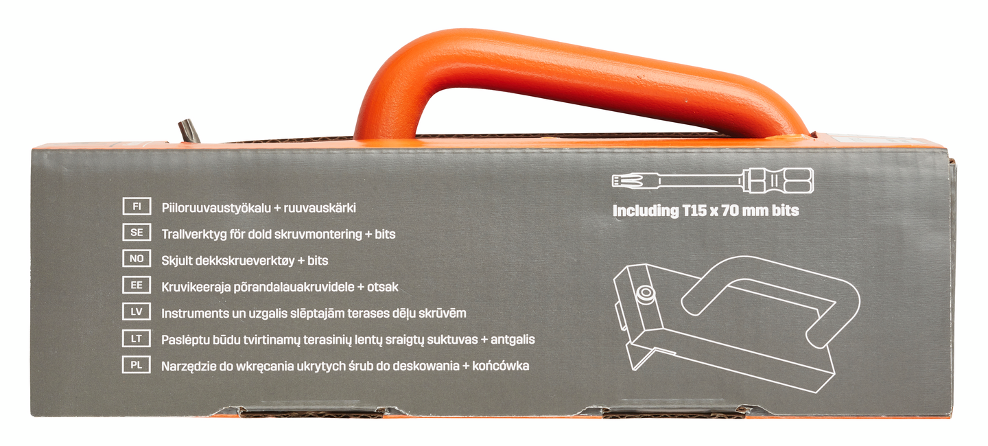 MONTERINGSVERKTYG PROF T15 FÖR DOLD INFÄSTNING