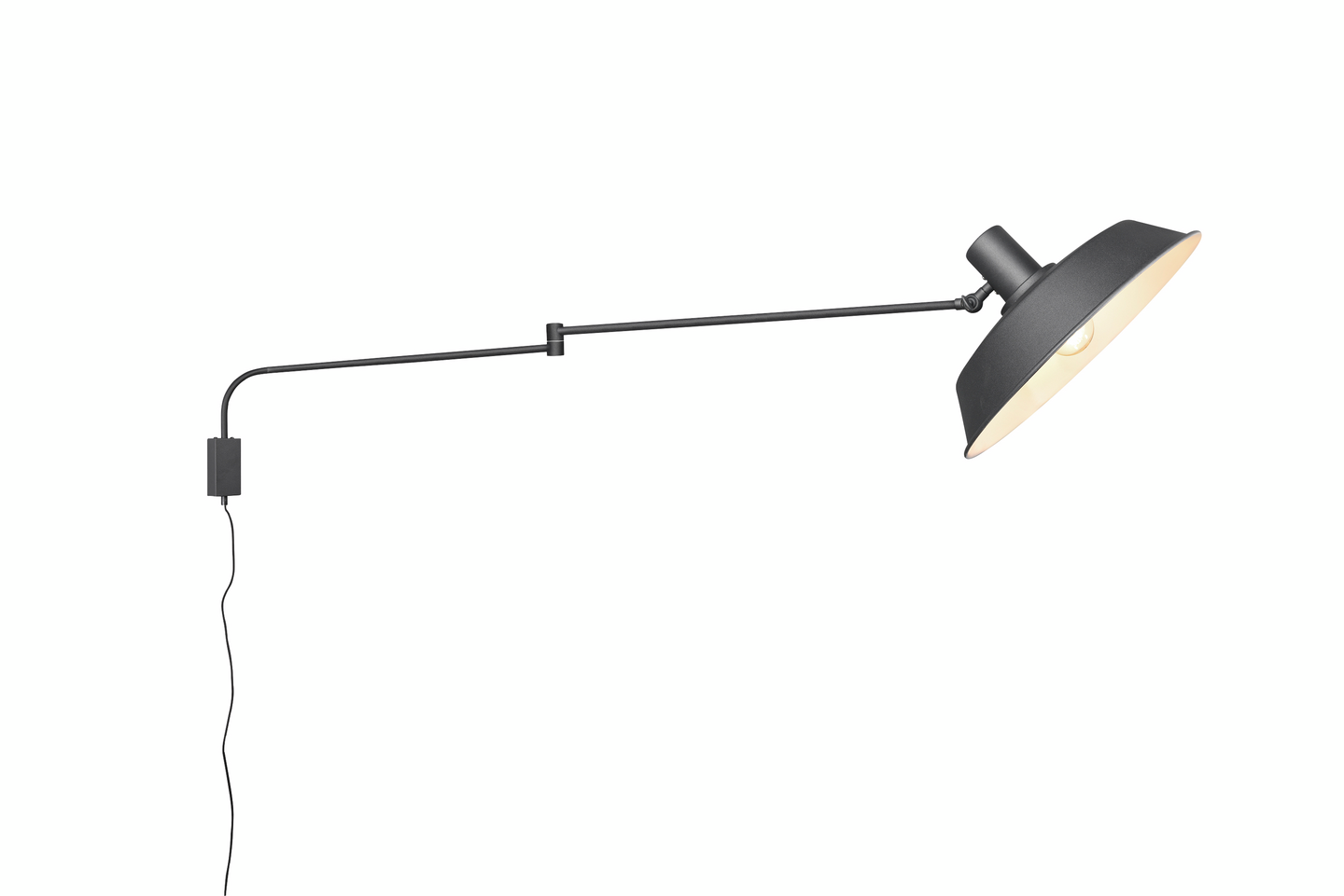 Seinävalaisin TRIO Bolder E27 mattamusta