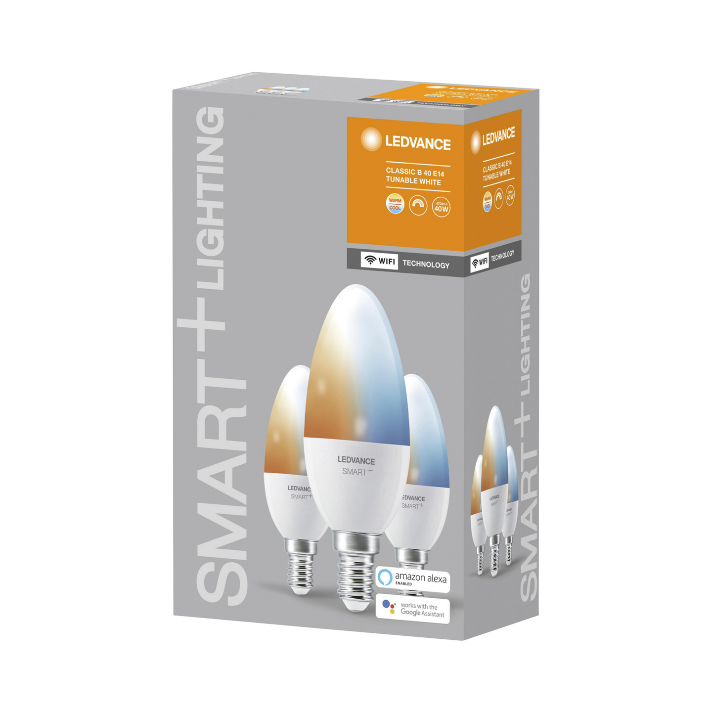 Led kynttilälamppu LEDVANCE SMART+ WiFi 470lm TW E14 3kpl