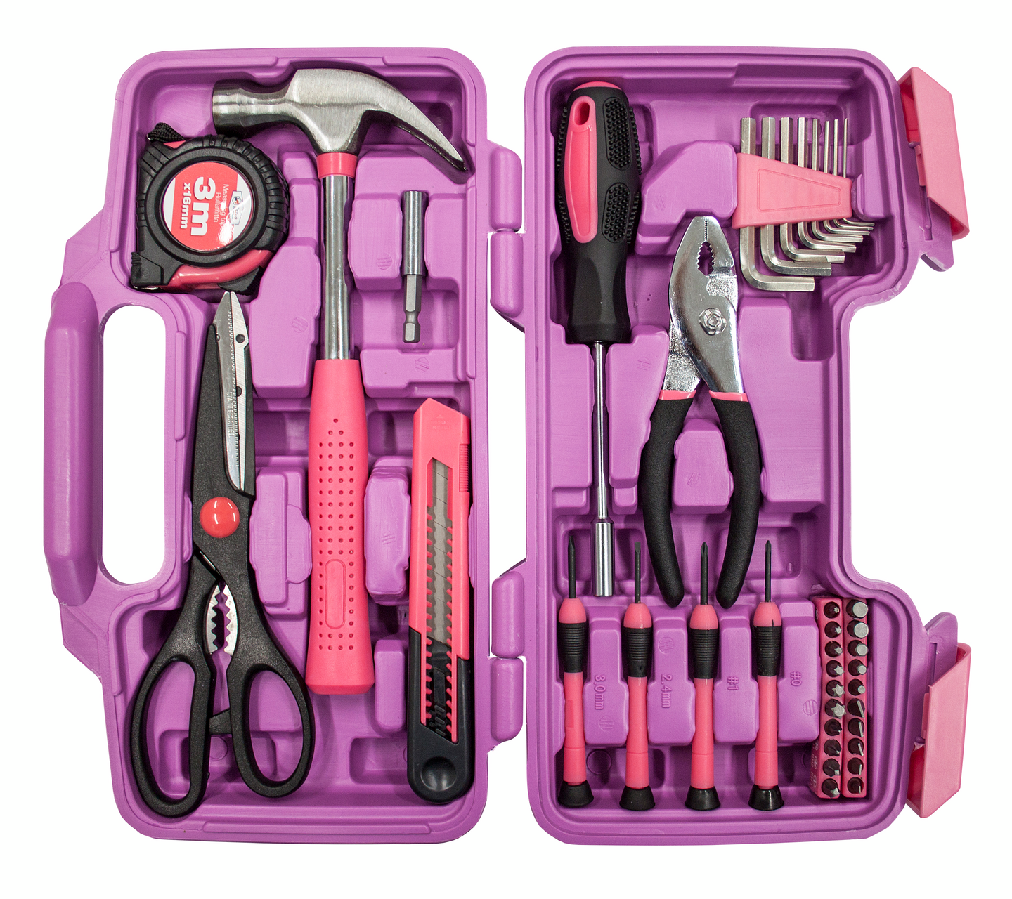 Työkalusetti Tamo 39-osainen pinkki