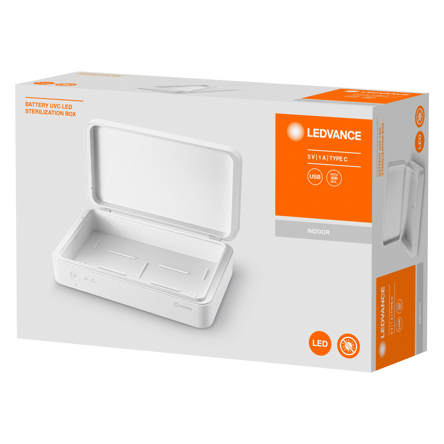 Desinfiointilaatikko LEDVANCE UV-C-led USB-ladattava