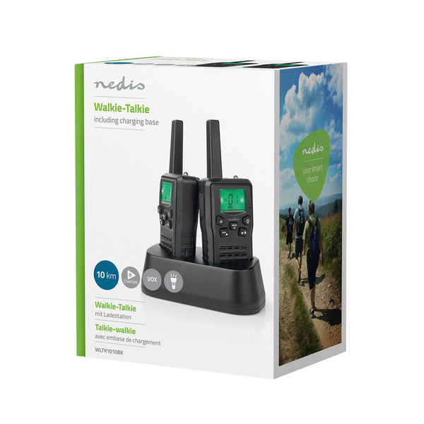 Radiopuhelinpari Nedis 10 km kantama vox latausteline