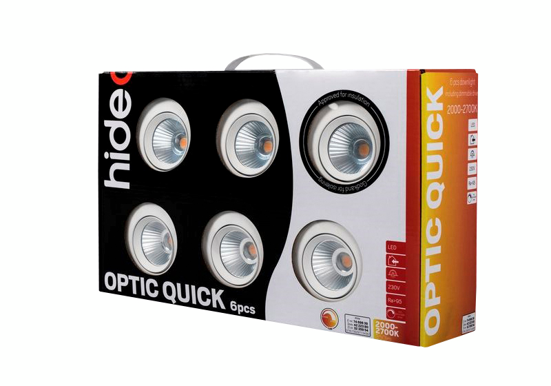 Alasvalo Hide-a-lite Optic Quick ISO 3000K 6kpl valkoinen