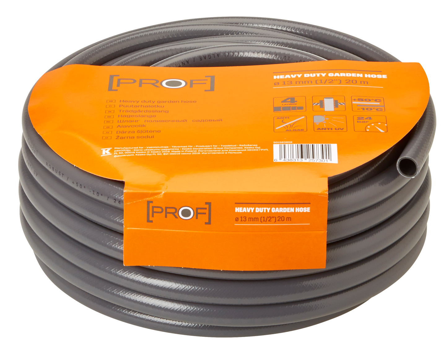 VATTENSLANG 1/2TUM 12,5MM 20M PROF