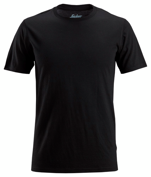T-paita Snickers merinovilla 2527-0400 musta
