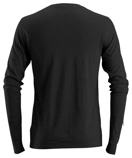 T-paita Snickers pitkähihainen merinovilla 2427-0400 musta