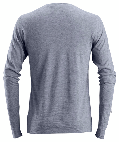 T-paita Snickers pitkähihainen merinovilla 2427-3400 sininen