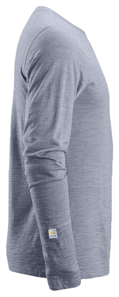 T-paita Snickers pitkähihainen merinovilla 2427-3400 sininen