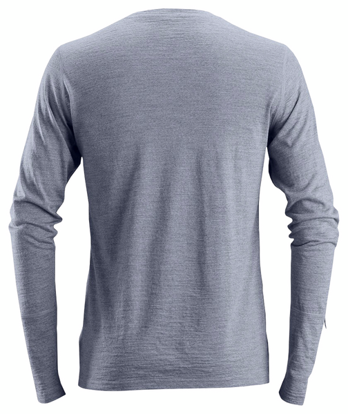 T-paita Snickers pitkähihainen merinovilla 2427-3400 sininen