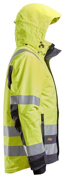 JACKA SNICKERS WORKWEAR FODRAD WP 37.5 AW XL, VARSELGUL/GRÅ
