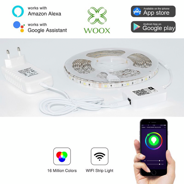 Valoprofiili/-nauha Woox WiFi led-nauha 5m RGB+WW