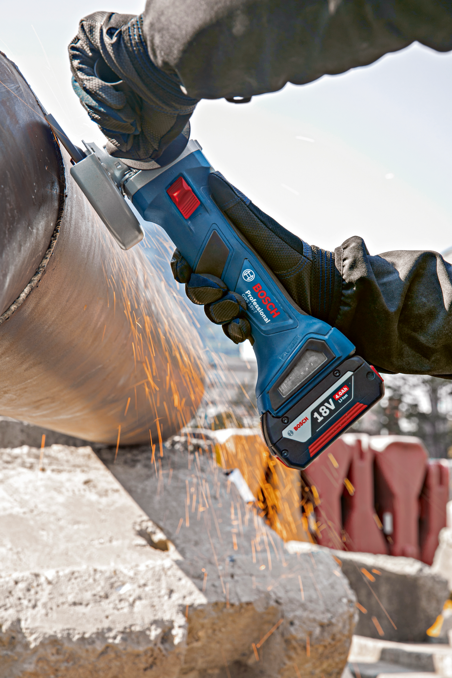 Akkukulmahiomakone Bosch GWS 18V-7 Solo 125mm