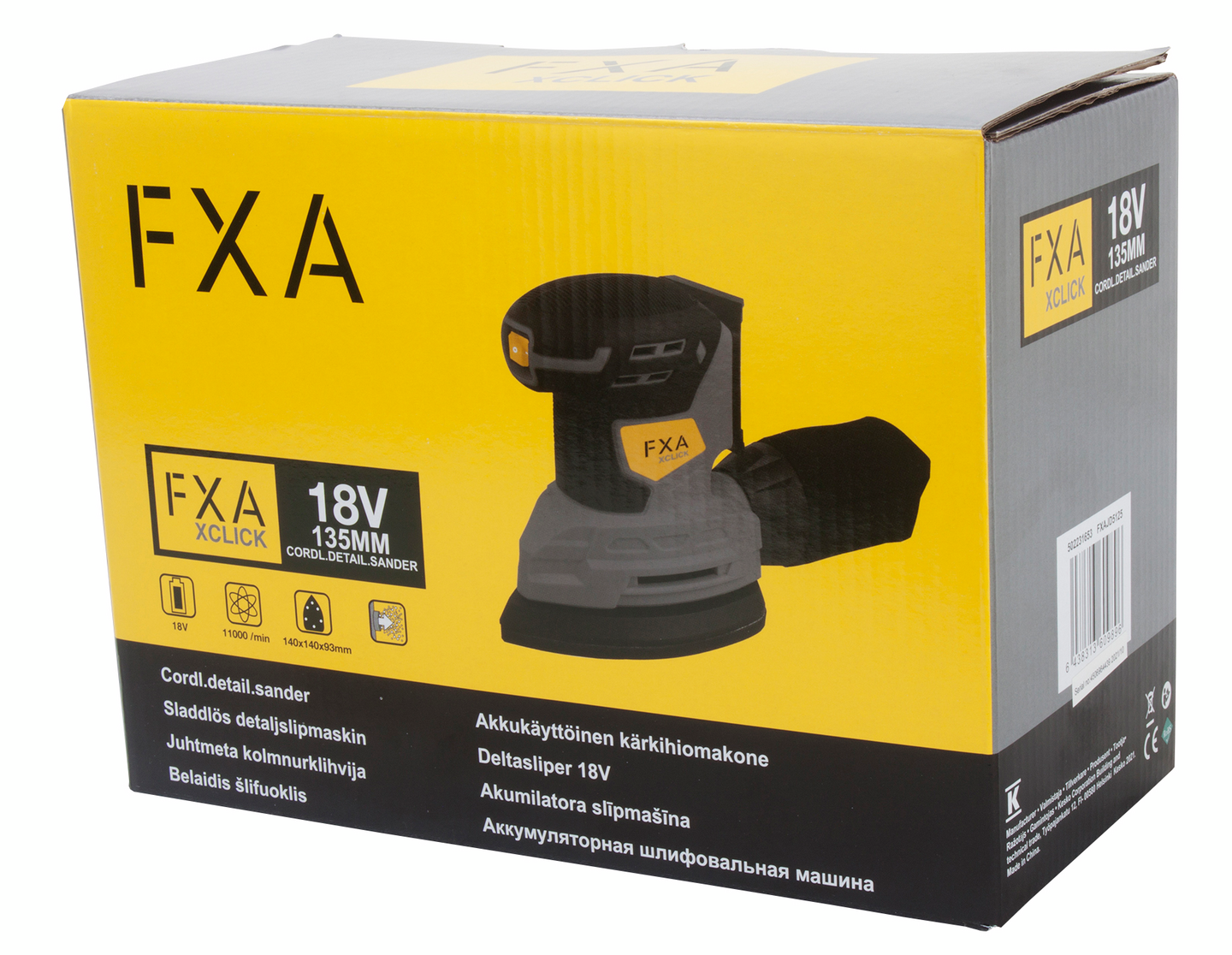 Akkukärkihiomakone FXA XCLICK 18V