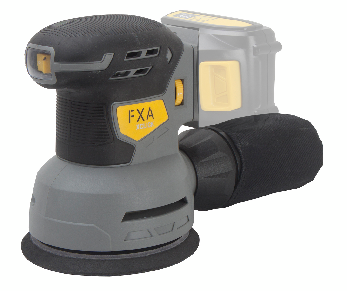 Akkuepäkeskohiomakone FXA XCLICK 18V runko