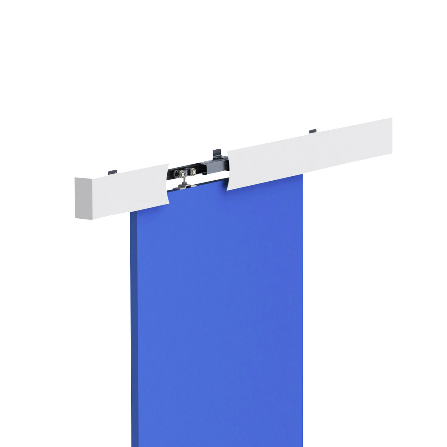 Liukuovikiskosetti Helaform valkoinen peitelevy + Soft Close 2100mm