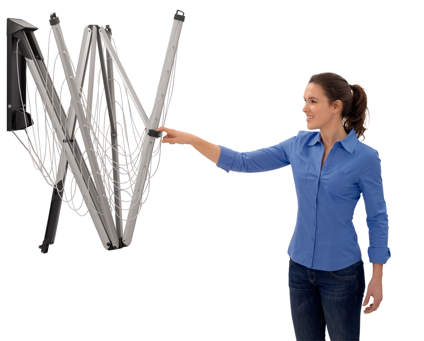 Pyykinkuivausteline Brabantia Wallfix 24m suojapussissa