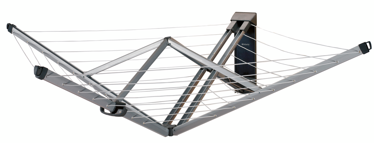 Pyykinkuivausteline Brabantia Wallfix 24m suojapussissa