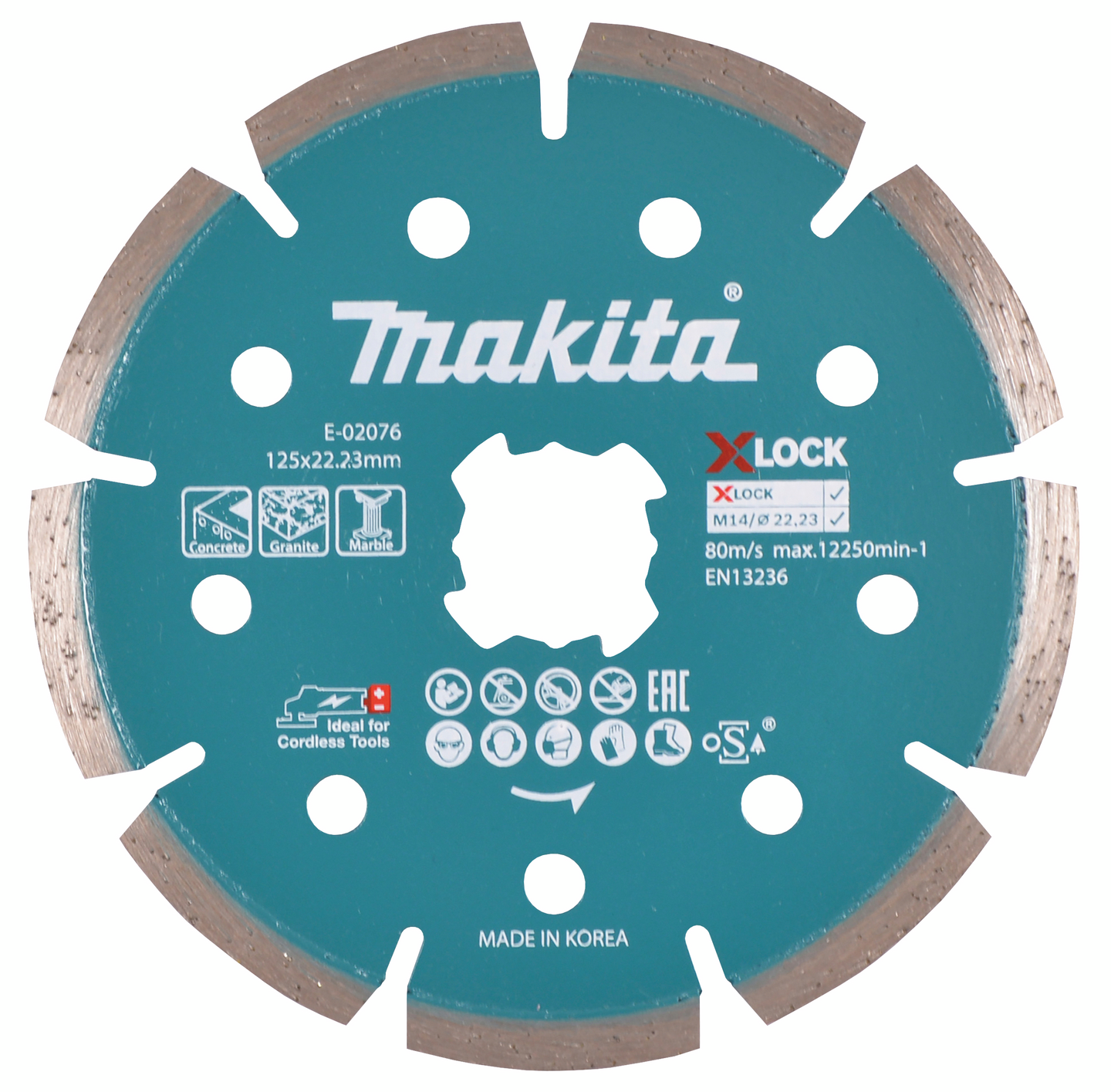 Timanttilaikka Makita 125mm katkaisuun X-Lock