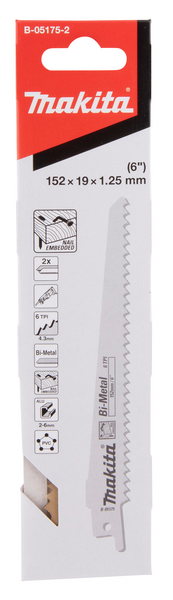 Puukkosahanterä Makita BiM 150x1,25mm puu/naulat 2kpl