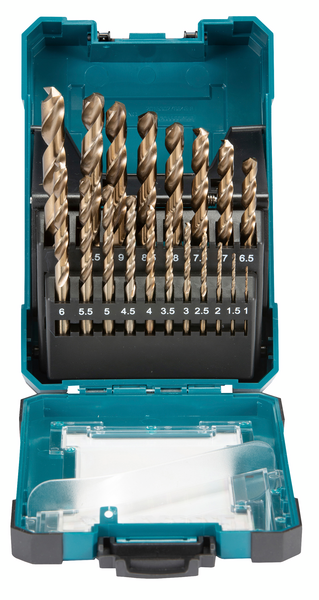 Metalliporanteräsarja Makita 19-osainen HSS-Co 1-10mm