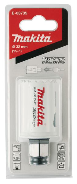 Reikäsahanterä Makita Ezychange BIM 8% koboltti 32mm