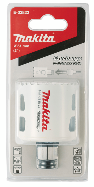 Reikäsahanterä Makita Ezychange BIM 8% koboltti 51mm
