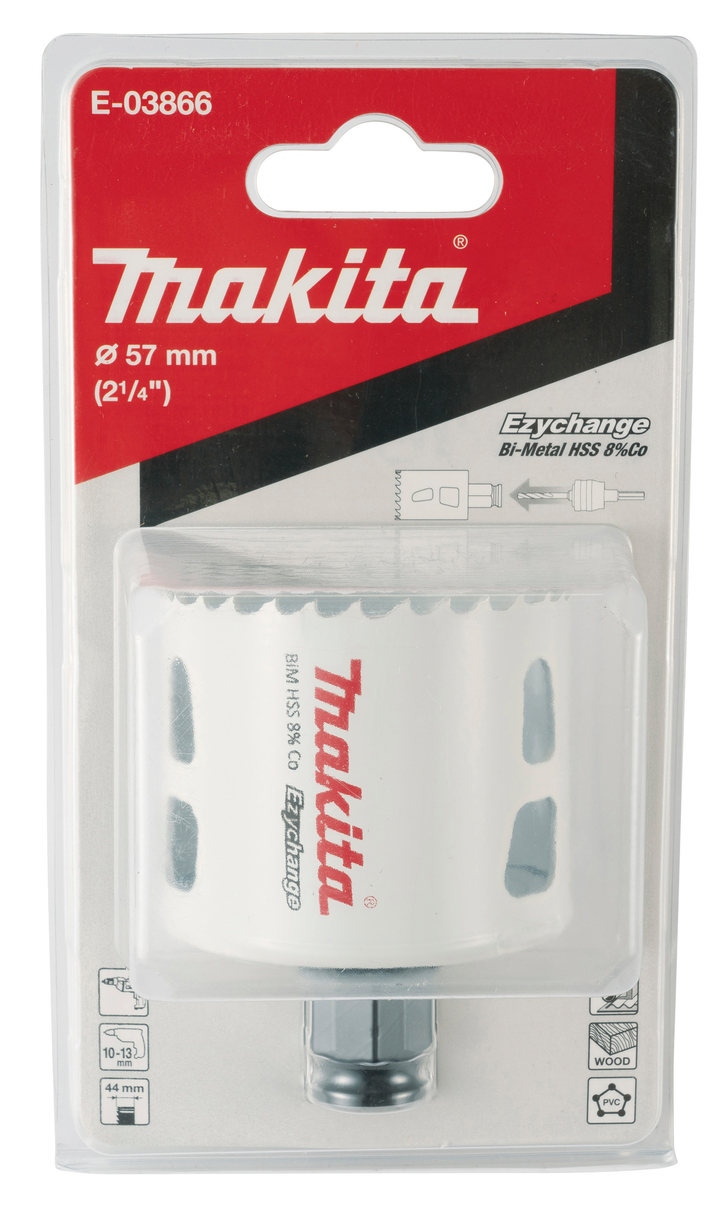Reikäsahanterä Makita Ezychange BIM 8% koboltti 57mm
