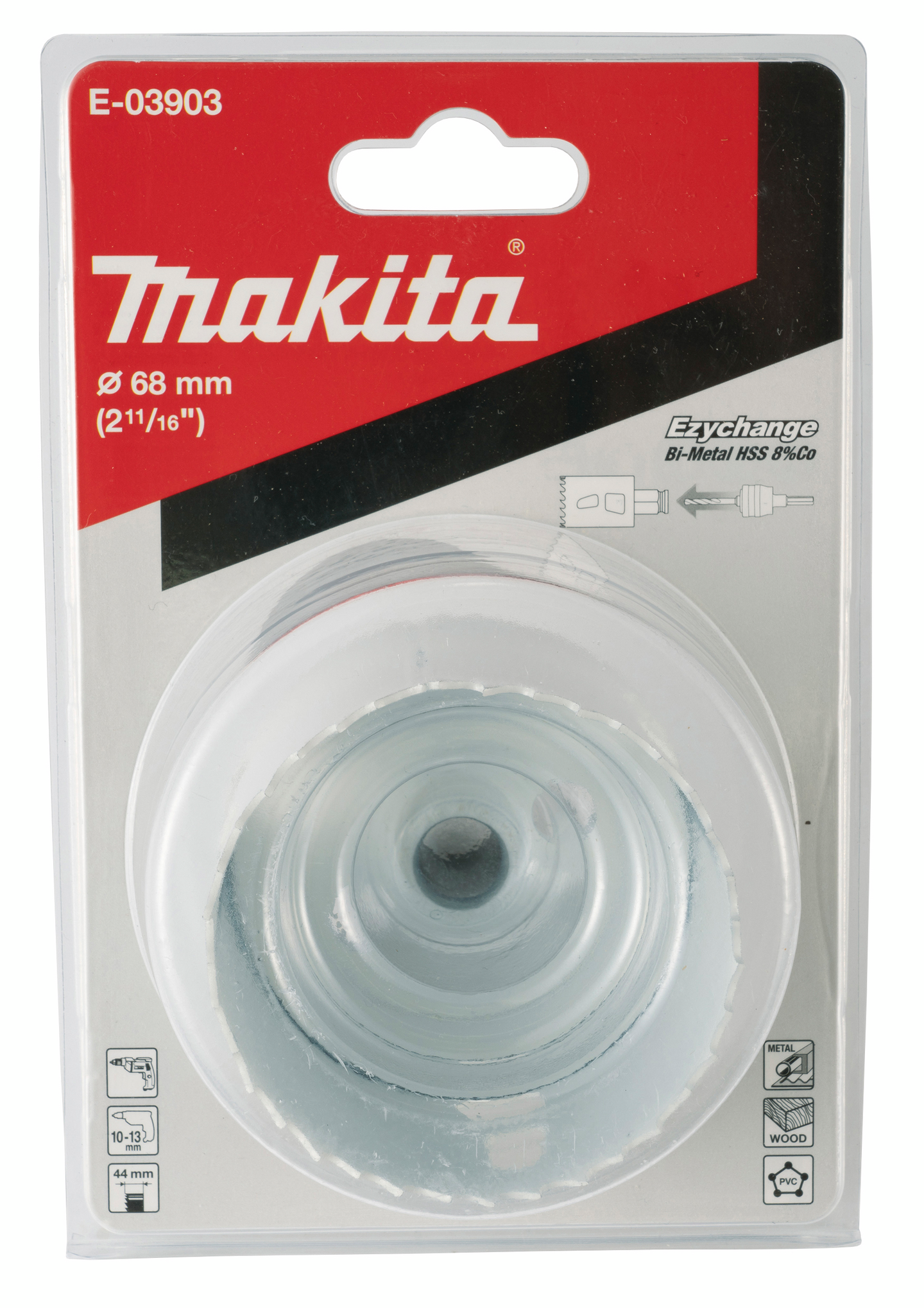 Reikäsahanterä Makita Ezychange BIM 8% koboltti 68mm