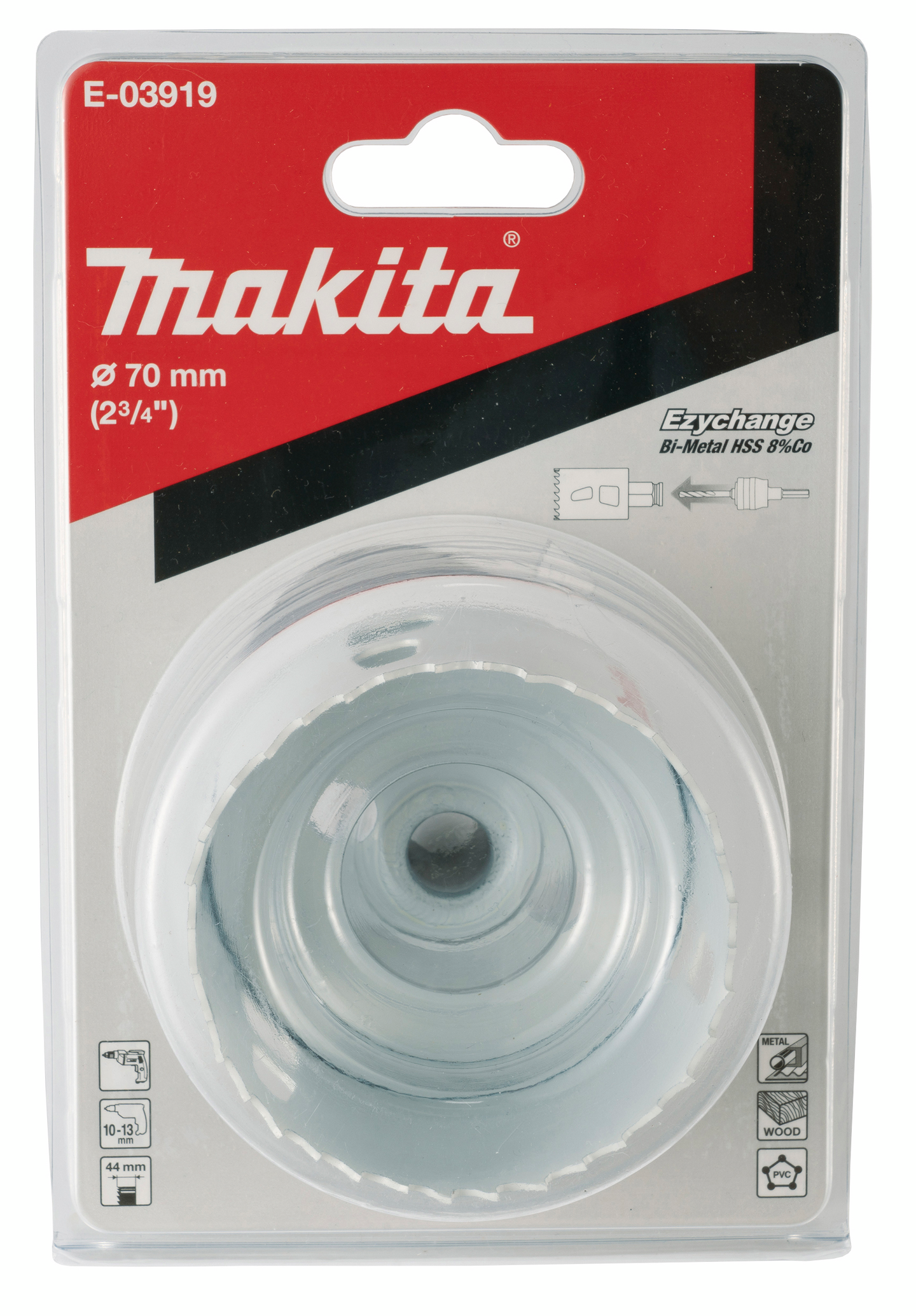 Reikäsahanterä Makita Ezychange BIM 8% koboltti 70mm