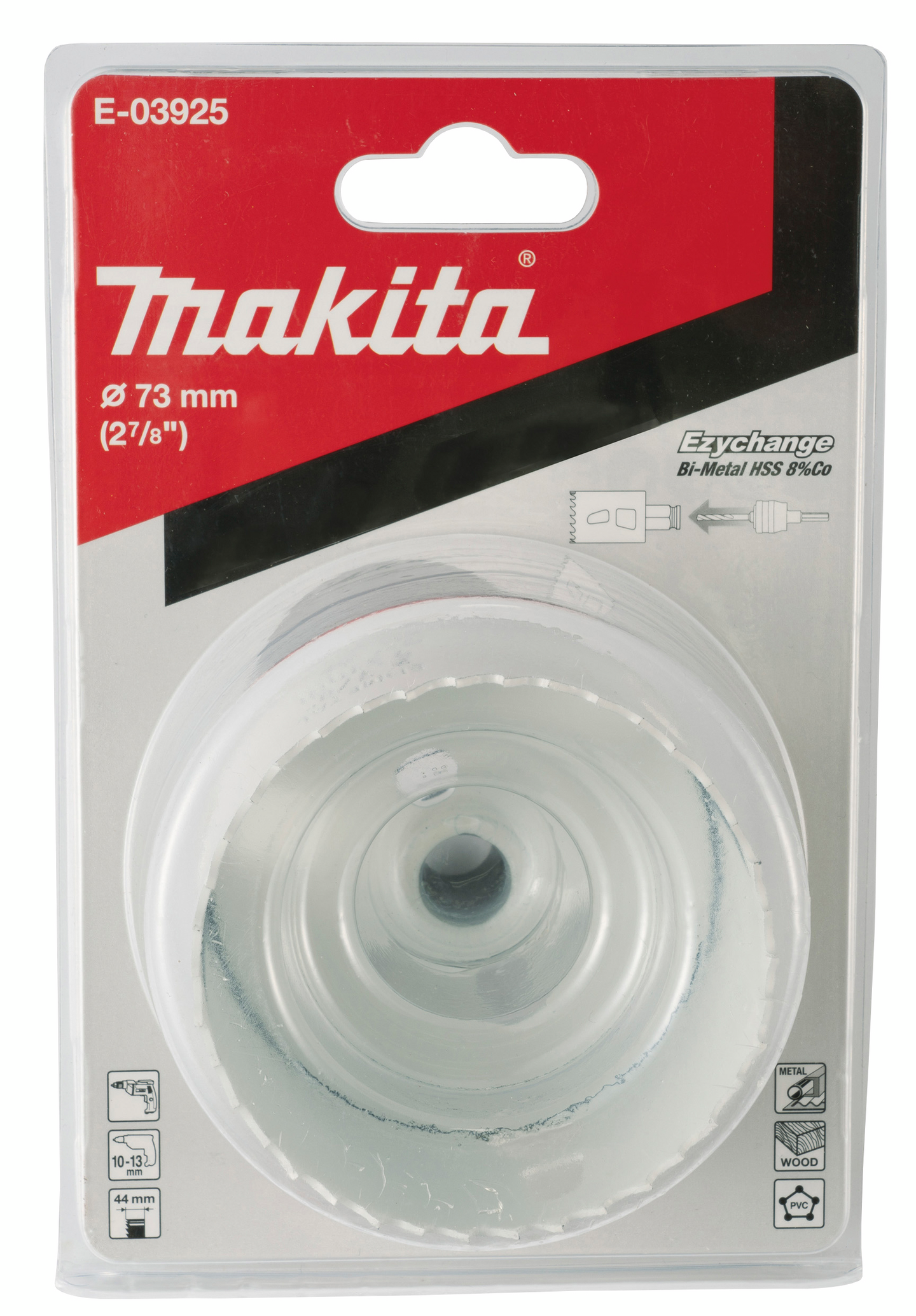 Reikäsahanterä Makita Ezychange BIM 8% koboltti 73mm