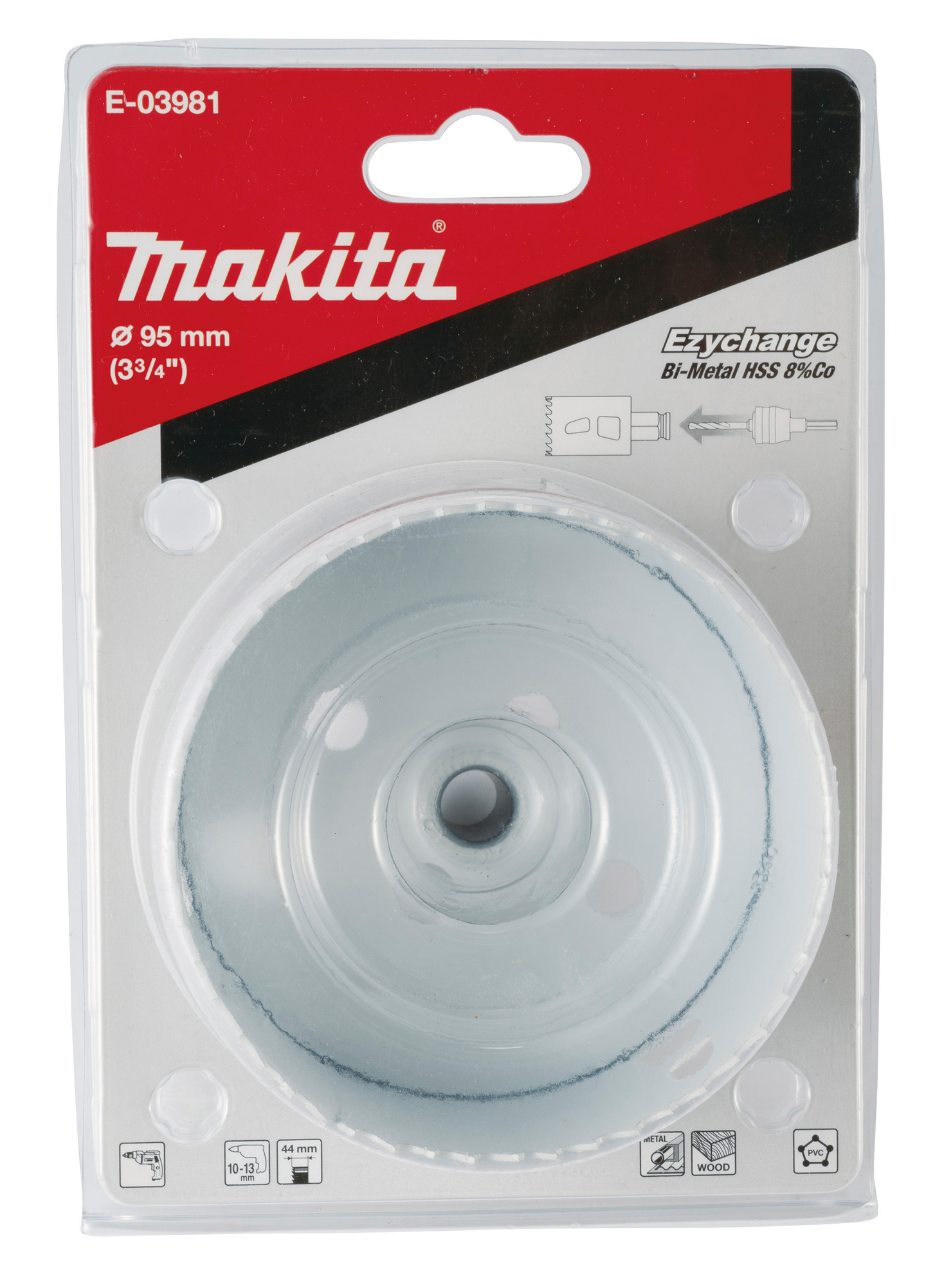 Reikäsahanterä Makita Ezychange BIM 8% koboltti 95mm