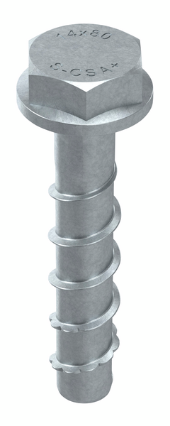 Betoniruuvi Sormat S-CSA+ 14x80/15 SW24 sähkösinkitty 10kpl