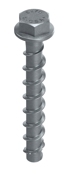 Betoniruuvi Sormat S-CSA+ 8x70/5/20 SW13 ML pinnoitettu 50kpl