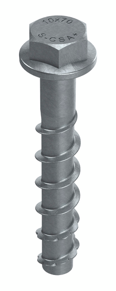 Betoniruuvi Sormat S-CSA+ 10x70/15 SW15 ML pinnoitettu 25kpl