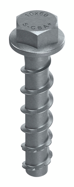 Betoniruuvi Sormat S-CSA+ 10x60/5 SW15 ML pinnoitettu 25kpl