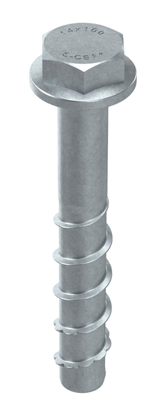 Betoniruuvi Sormat S-CSA+ 14x100/35 SW21 sähkösinkitty 10kpl