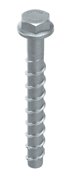 Betoniruuvi Sormat S-CSA+ 14x130/15/65 SW21 sähkösinkitty 10kpl