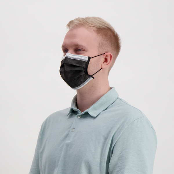 Kirurginen suu-nenäsuojus Lifa-Air TYPE IIR musta 50kpl