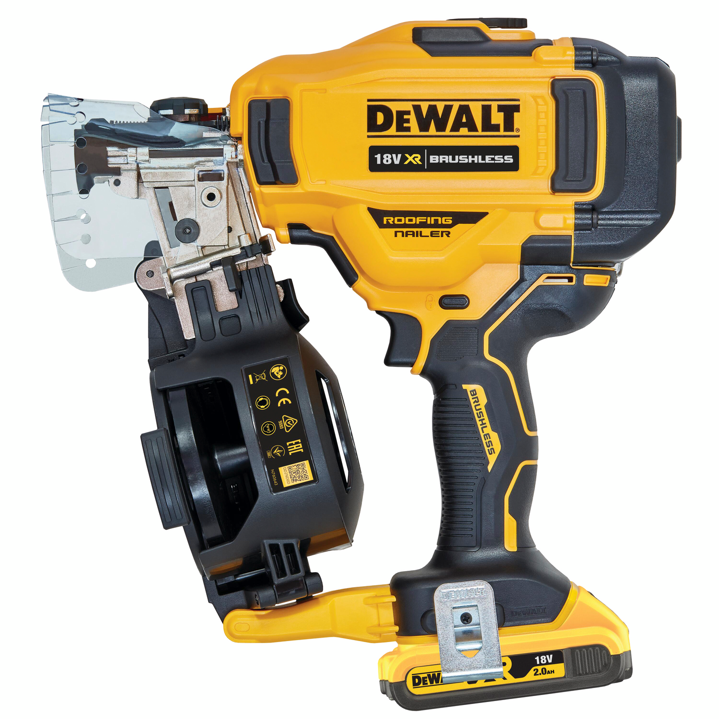 Kattohuopanaulain Dewalt DCN45RND2 18V XR 2x2,0Ah